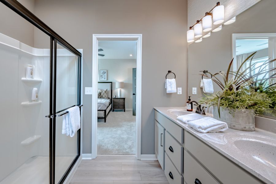 Representative furnished interior of a home built from the Hudson by Fischer Homes in Villas at Gold Creek, Dawsonville (Image 12).