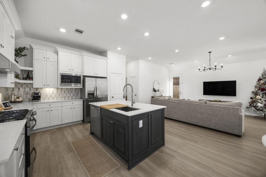 Furnished interior view inside a new home in Sunterra: Avante Collection, Katy (Image 14).