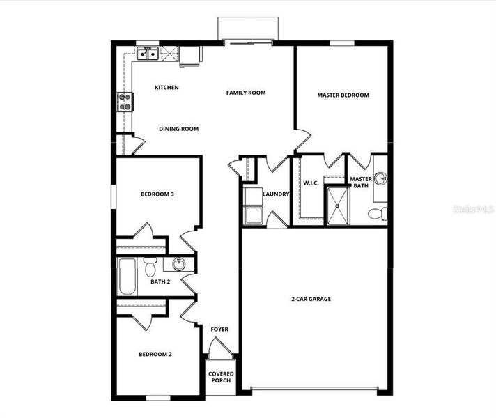 2D floor plan layout of this home in Poinciana, Poinciana, FL (Image 3).