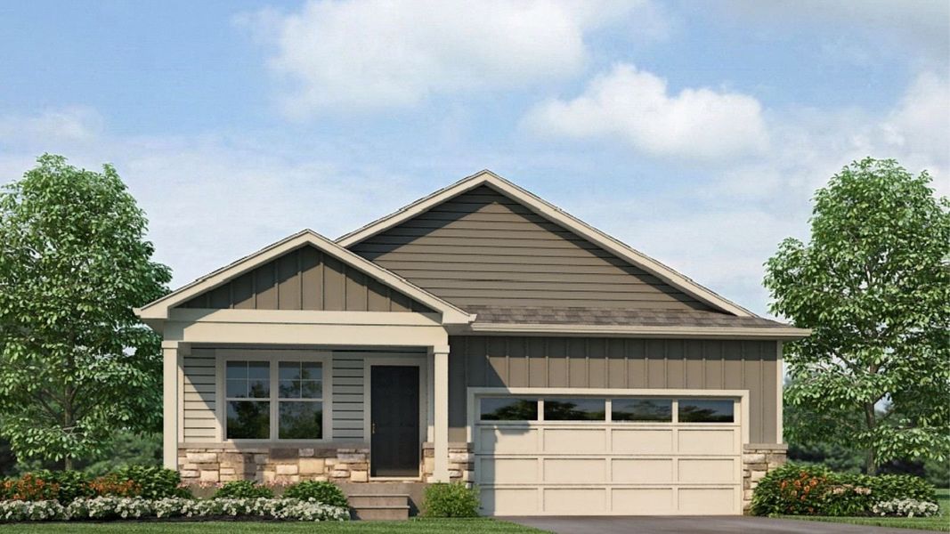 Representative exterior photo of a completed home built from the Adair by D.R. Horton in The Ridge at Lorson Ranch, Colorado Springs, CO (Image 4). Representative exterior photo of a completed home built from the Adair by D.R. Horton in The Ridge at Lorson Ranch, Colorado Springs, CO (Image 4).