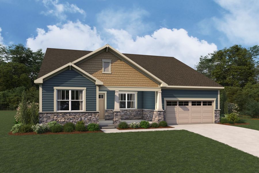 Representative exterior photo of a completed home built from the Florissant by Mattamy Homes in Waxhaw Landing, Monroe, NC (Image 2).