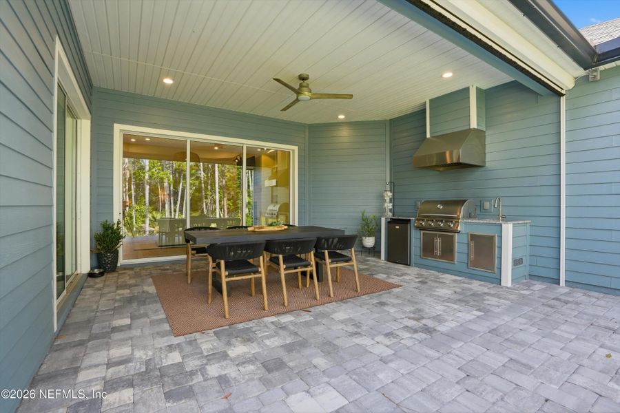 Exterior details and patio area of a home in Palm Crest at Seabrook, Ponte Vedra (Image 26).