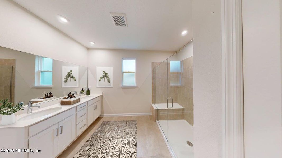 Furnished interior view inside a new home in Lakes at Bella Lago, Green Cove Springs (Image 11). Furnished interior view inside a new home in Lakes at Bella Lago, Green Cove Springs (Image 11).