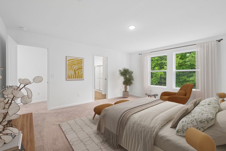 Representative furnished interior of a home built from the Brooke by Ashton Woods in Middleton Farms, Middlesex (Image 9).
