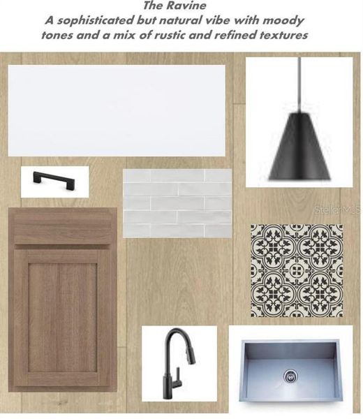 Sample of building materials used in homes in Persimmon Place – Garden Series, Wesley Chapel (Image 3).