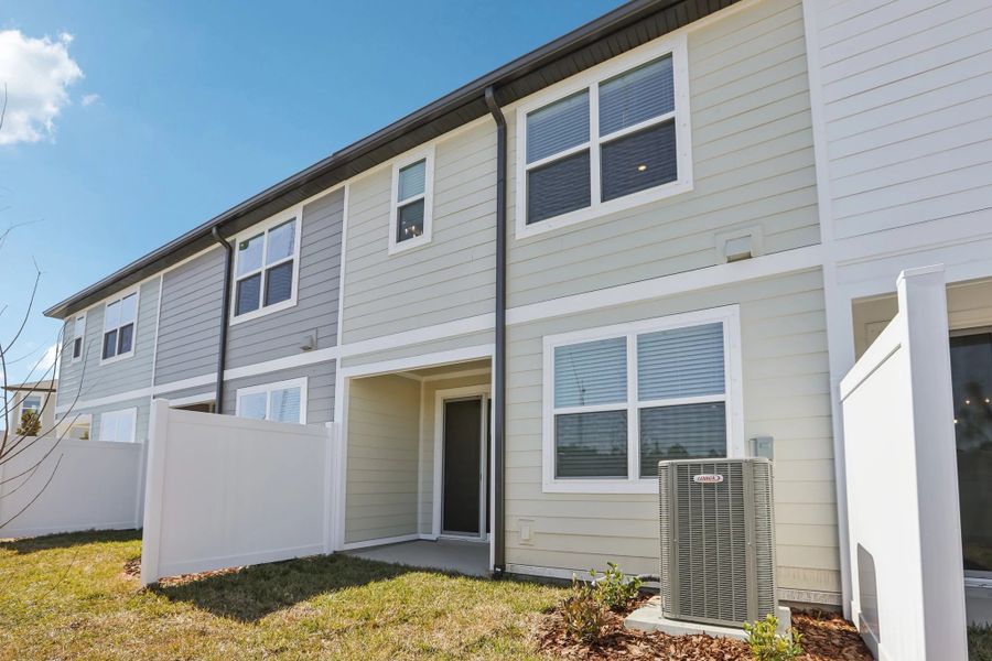 Homesite provides ample yard space with privacy fencing