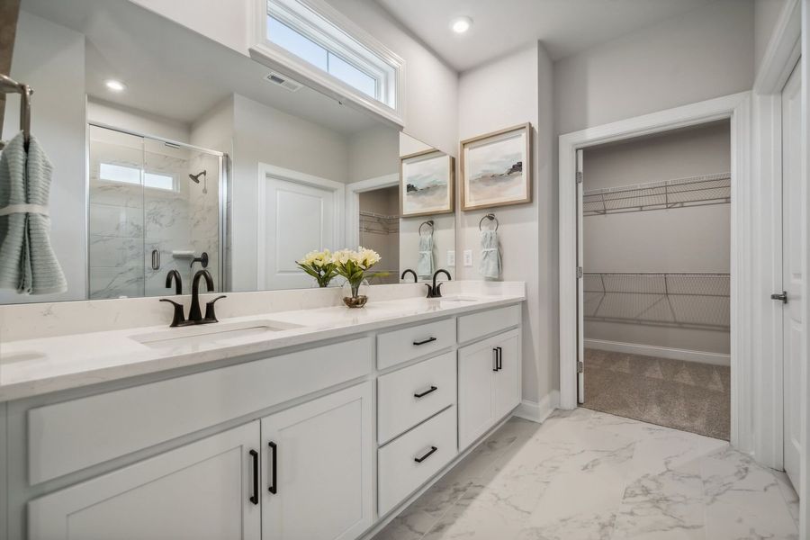 Furnished interior view inside a new home in The Beacon at Old Peachtree Single Family Homes, Lawrenceville (Image 245).