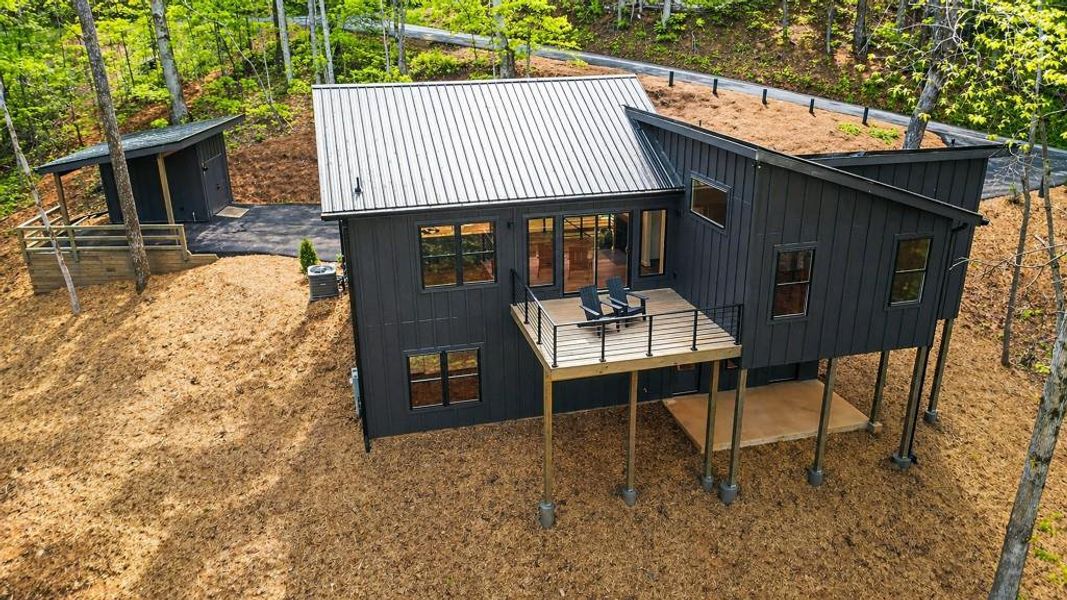 Exterior details and patio area of a home in , Blue Ridge (Image 32).