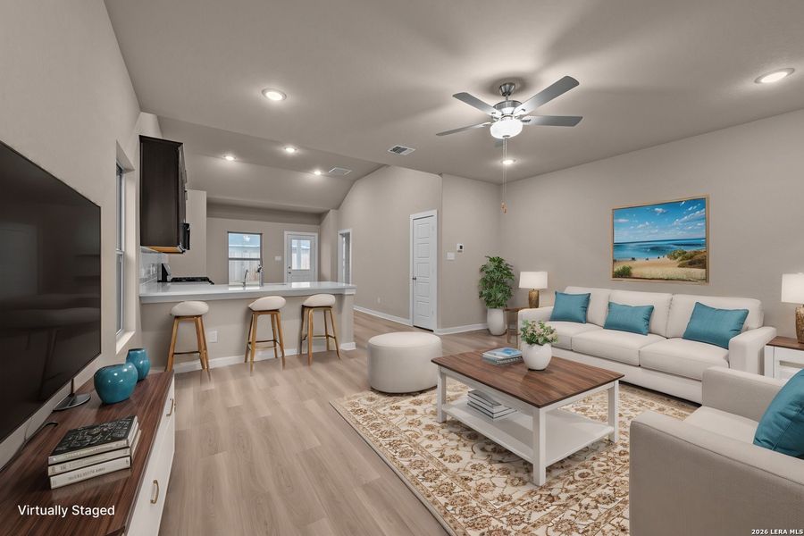 Furnished interior view inside a new home in Winding Brook, San Antonio (Image 4).