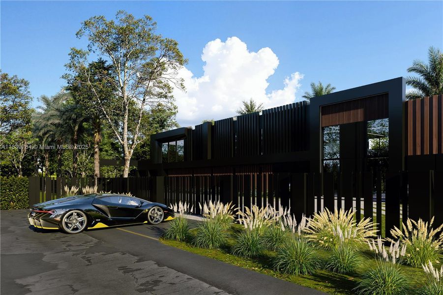 Front exterior of a new home in , Pinecrest, FL, highlighting curb appeal (Image 21).