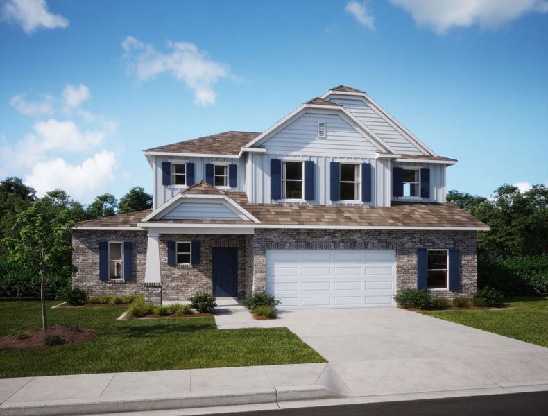 Representative exterior photo of a completed home built from the Columbus by Maronda Homes in Seminole Bend, Pensacola, FL (Image 5). Representative exterior photo of a completed home built from the Columbus by Maronda Homes in Seminole Bend, Pensacola, FL (Image 5).