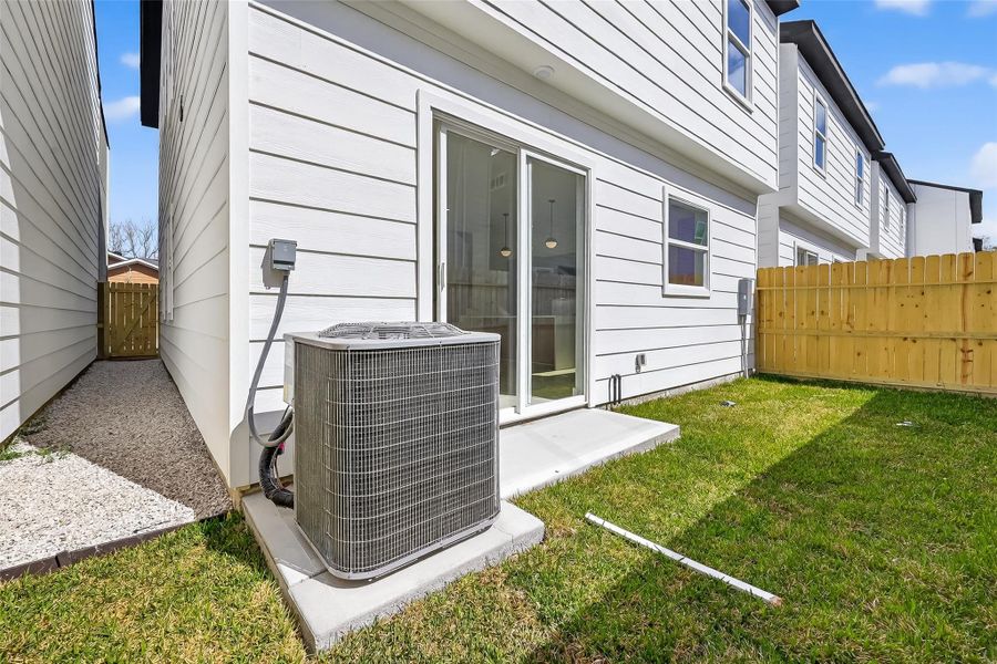 Exterior details and patio area of a home in , Houston (Image 25).