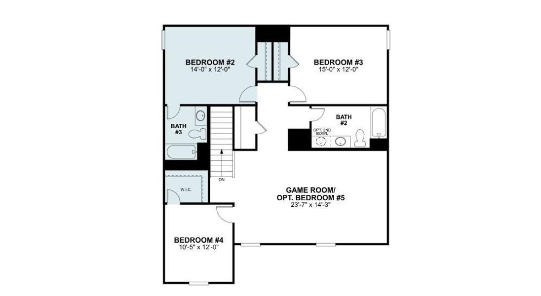 2D floor plan layout of this home in Miller's Pond, Rosenberg, TX (Image 3). 2D floor plan layout of this home in Miller's Pond, Rosenberg, TX (Image 3).