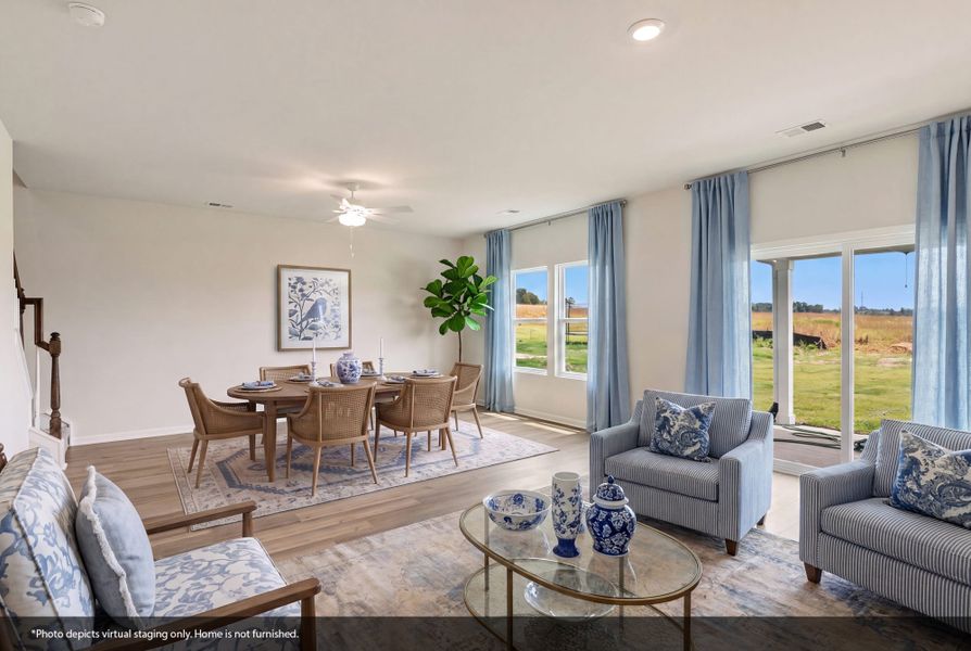Furnished interior view inside a new home in Mayfair Village, Spartanburg (Image 9). Furnished interior view inside a new home in Mayfair Village, Spartanburg (Image 9).
