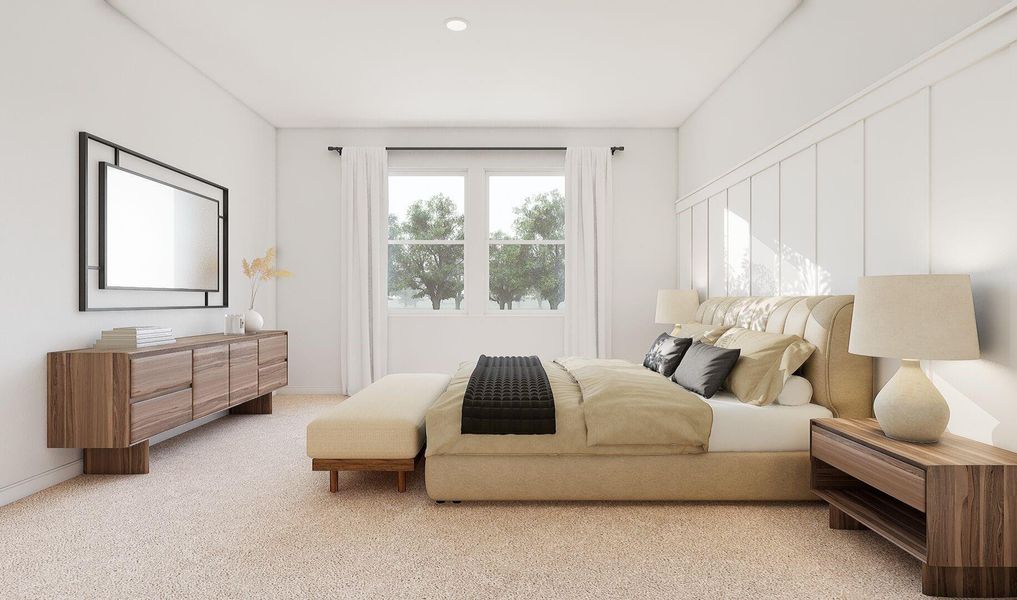 Private primary suite (*Artist rendering used for illustration purposes only.)