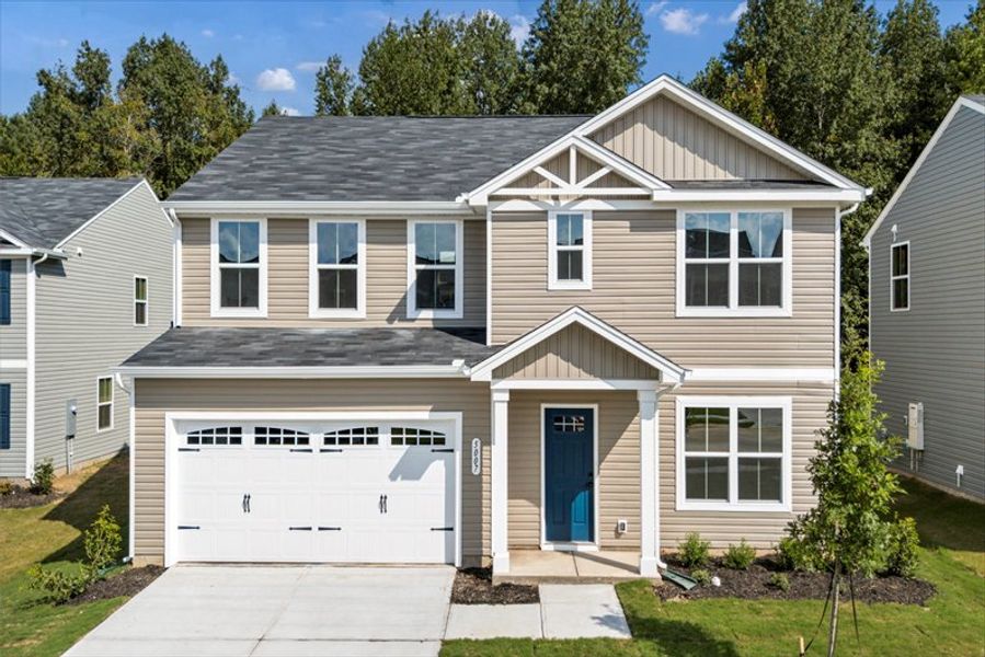 Front exterior of a new home in Cameron Ridge 2-Story, Columbia, SC, highlighting curb appeal (Image 1). Front exterior of a new home in Cameron Ridge 2-Story, Columbia, SC, highlighting curb appeal (Image 1).