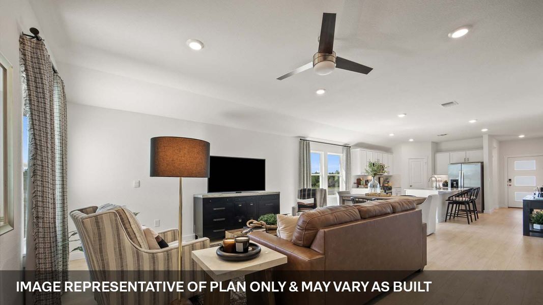 Furnished interior view inside a new home in Trails at Wildhorse, Austin (Image 10).