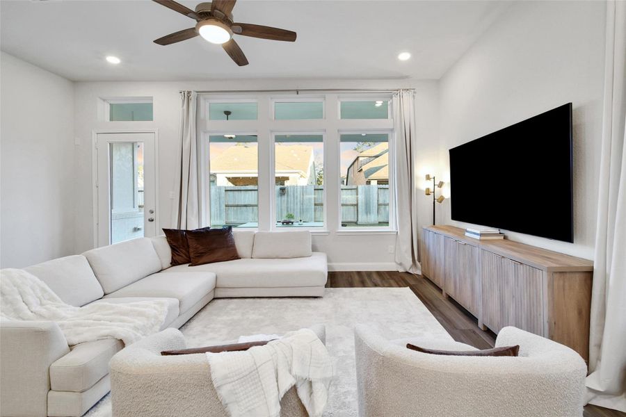 Furnished interior view inside a new home in The Highlands: Highland Duets, Porter (Image 8). Furnished interior view inside a new home in The Highlands: Highland Duets, Porter (Image 8).