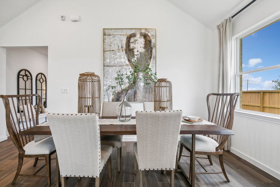 Dining area with natural light