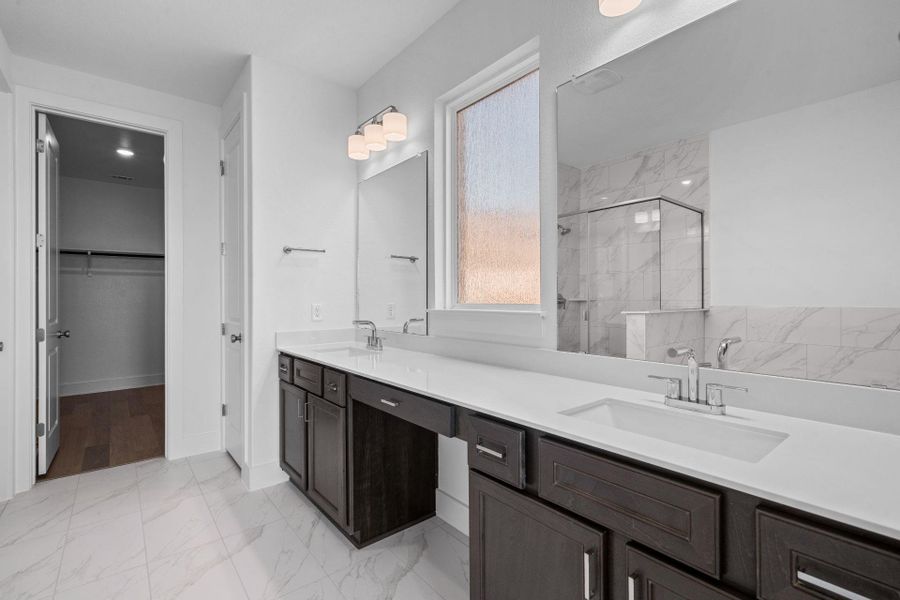 Primary Bath retreat with dual vanities Primary Bath retreat with dual vanities