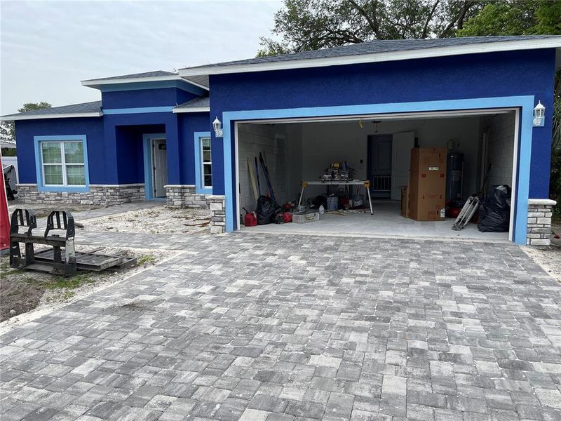 2 car paver driveway