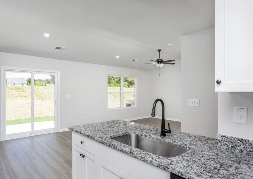 Sliding door to the backyard