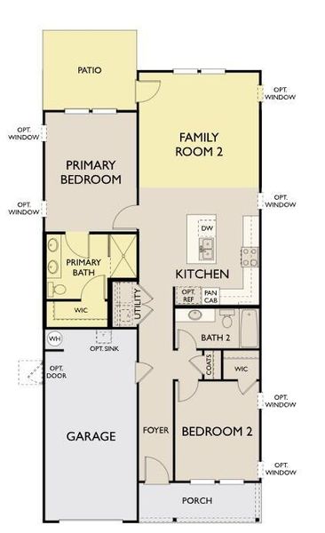 2D floor plan layout of this home in Hammock Walk at Nexton, Summerville, SC (Image 5).