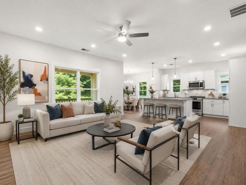Furnished interior view inside a new home in , Marietta (Image 5).