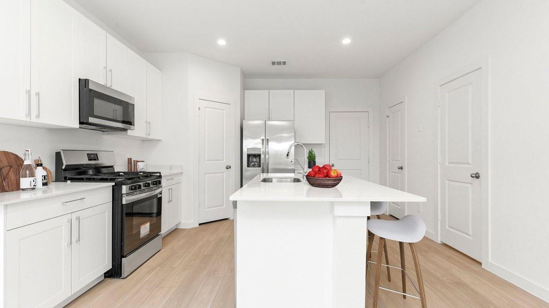 *Elevations, exterior/ interior colors, options, available upgrades that require an additional charge, and standard features will vary in each community and subject change without notice. Call for details.