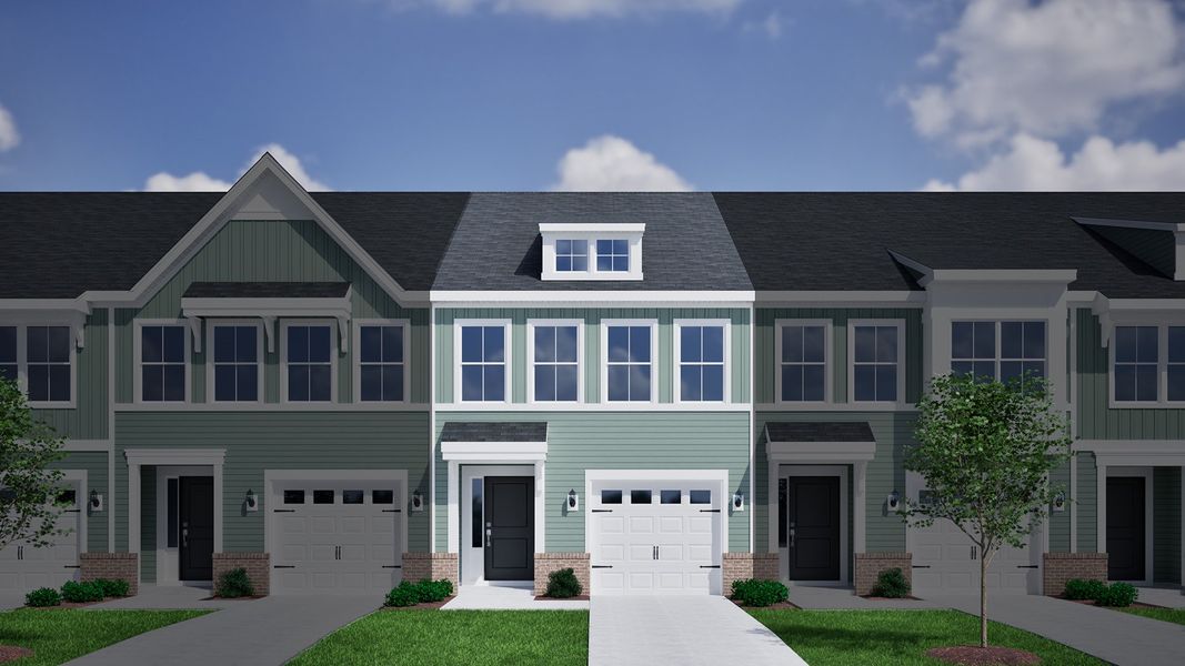 Representative exterior photo of a completed home built from the Dahlia - Genesis Value Collection by Mungo Homes in Westview, Charlotte, NC (Image 11).