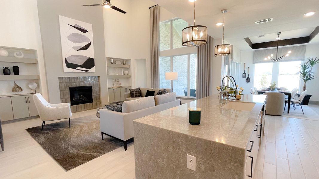 Furnished interior view inside a new home in Sunterra, Katy (Image 12).