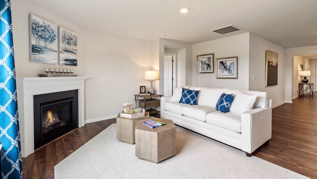 Representative furnished interior of a home built from the Cali by D.R. Horton in Lakestone, Woodruff (Image 17).