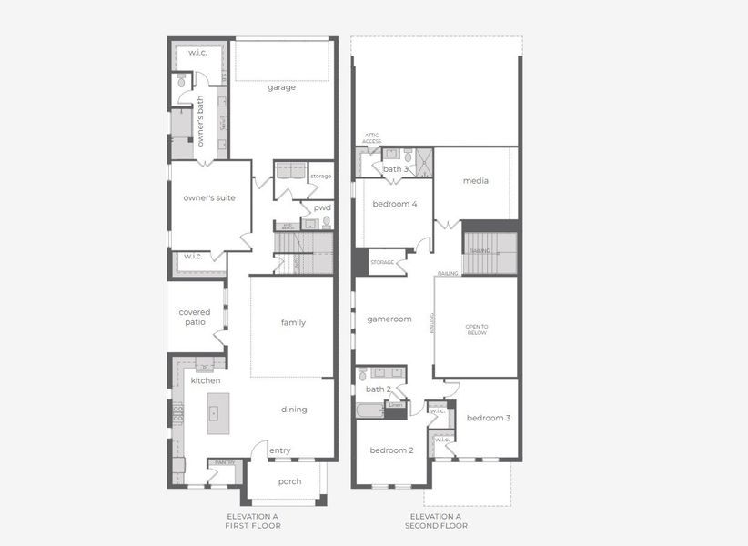 2D floor plan layout of this home in Hazelwood 40' Series, Frisco, TX (Image 3). 2D floor plan layout of this home in Hazelwood 40' Series, Frisco, TX (Image 3).