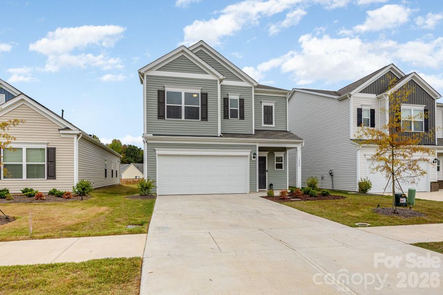 Front exterior of a new home in Country Club Village, Salisbury, NC, highlighting curb appeal (Image 1). Front exterior of a new home in Country Club Village, Salisbury, NC, highlighting curb appeal (Image 1).
