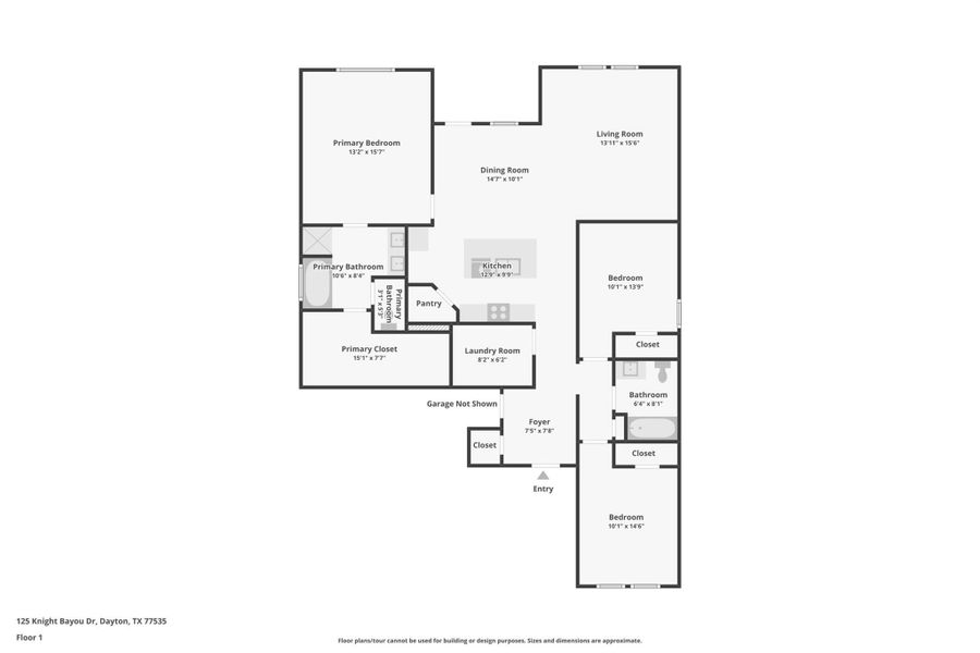 2D floor plan layout of this home in , Dayton, TX (Image 5). 2D floor plan layout of this home in , Dayton, TX (Image 5).