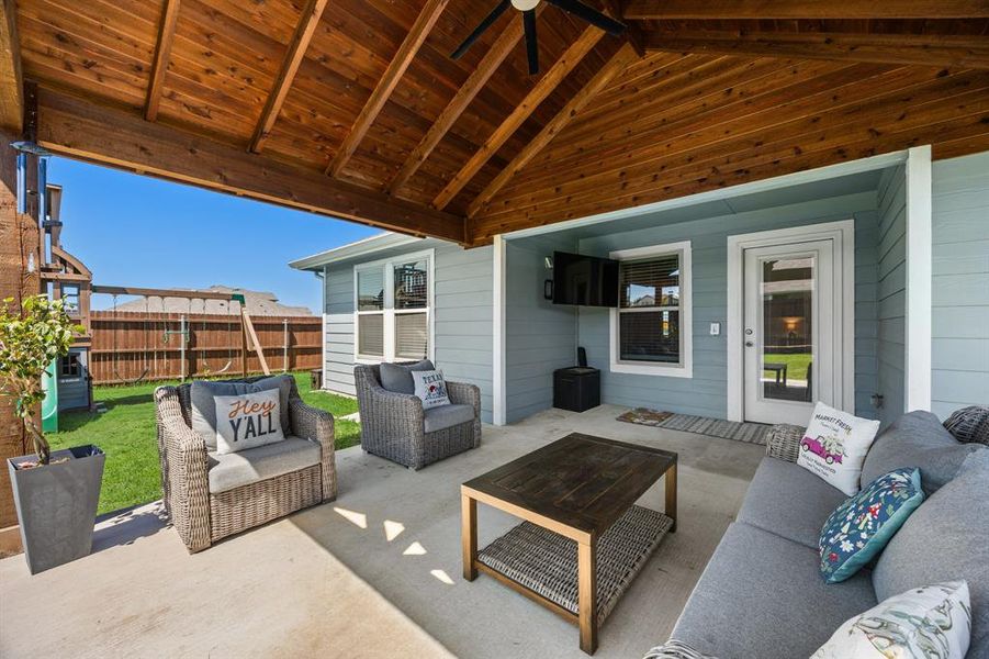 Exterior details and patio area of a home in Wildwood, Royse City (Image 22).