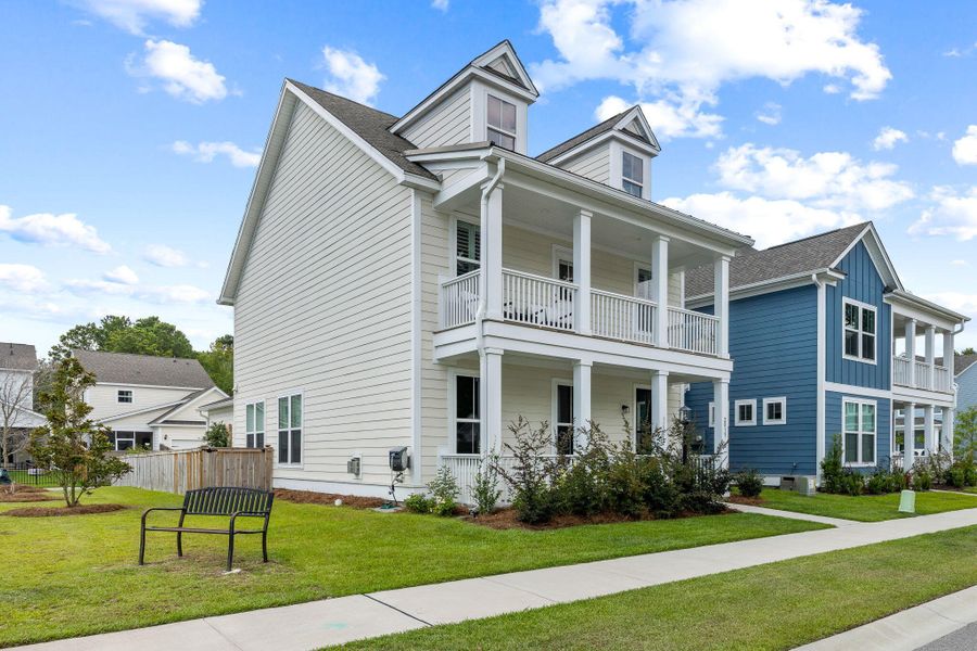 Front exterior of a new home in Twin Lakes, Johns Island, SC, highlighting curb appeal (Image 19).