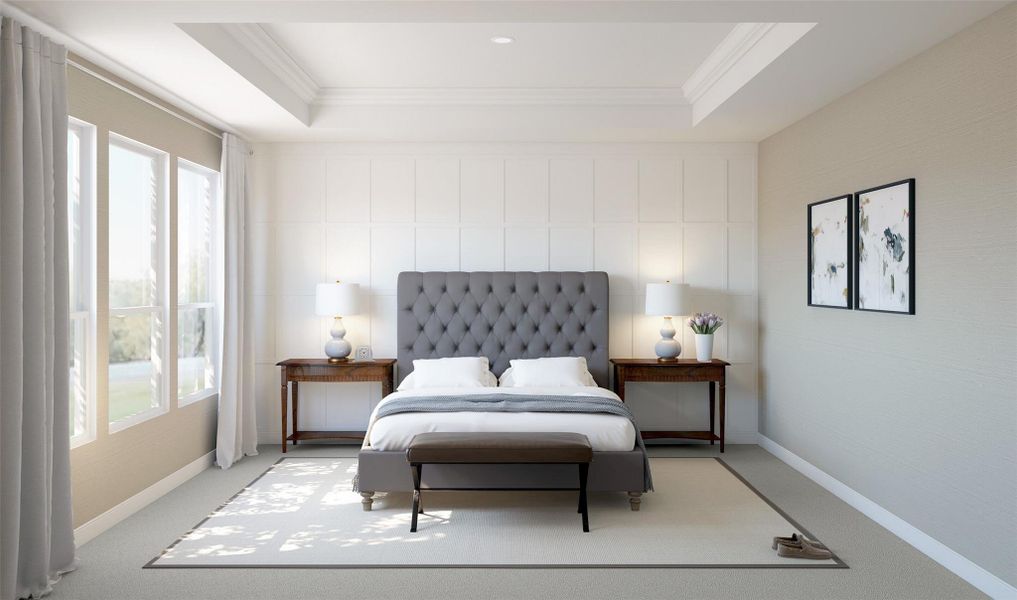 Spacious primary suite (*Artist rendering used for illustration purposes only.)