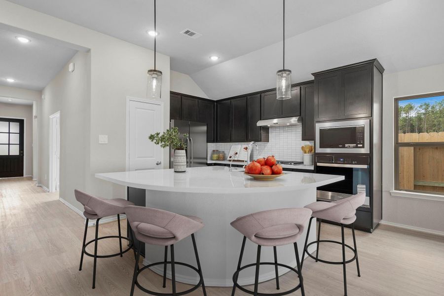 Furnished interior view inside a new home in The Highlands 45', Porter (Image 8).