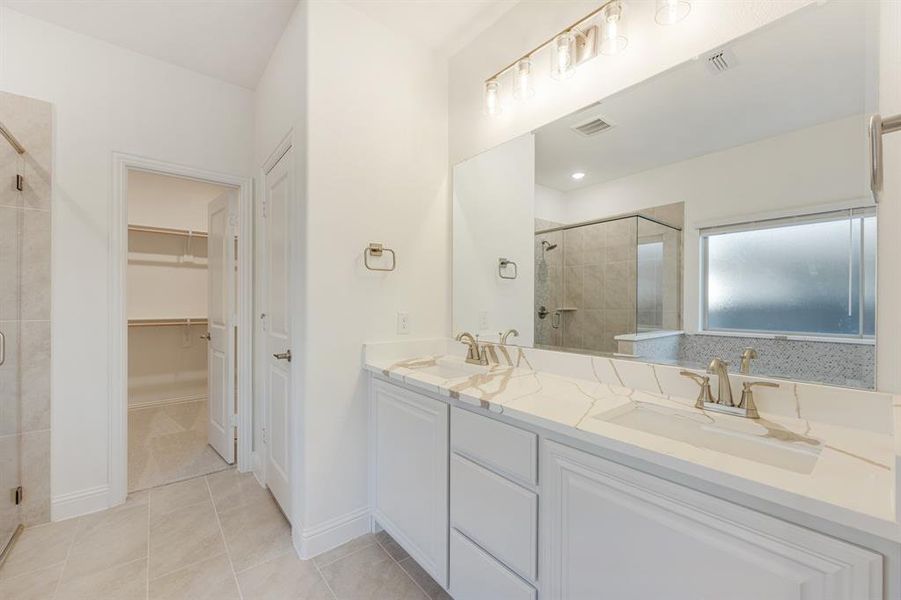 Furnished interior view inside a new home in Union Park Classic 55, Little Elm (Image 29).