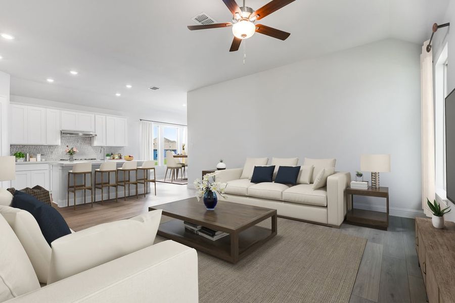 Furnished interior view inside a new home in The Ranch at Uptown Celina, Celina (Image 6). Furnished interior view inside a new home in The Ranch at Uptown Celina, Celina (Image 6).