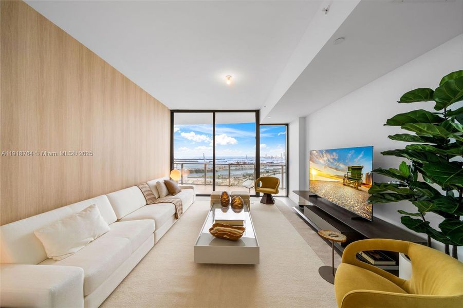 Furnished interior view inside a new home in Five Park, Miami Beach (Image 43). Furnished interior view inside a new home in Five Park, Miami Beach (Image 43).