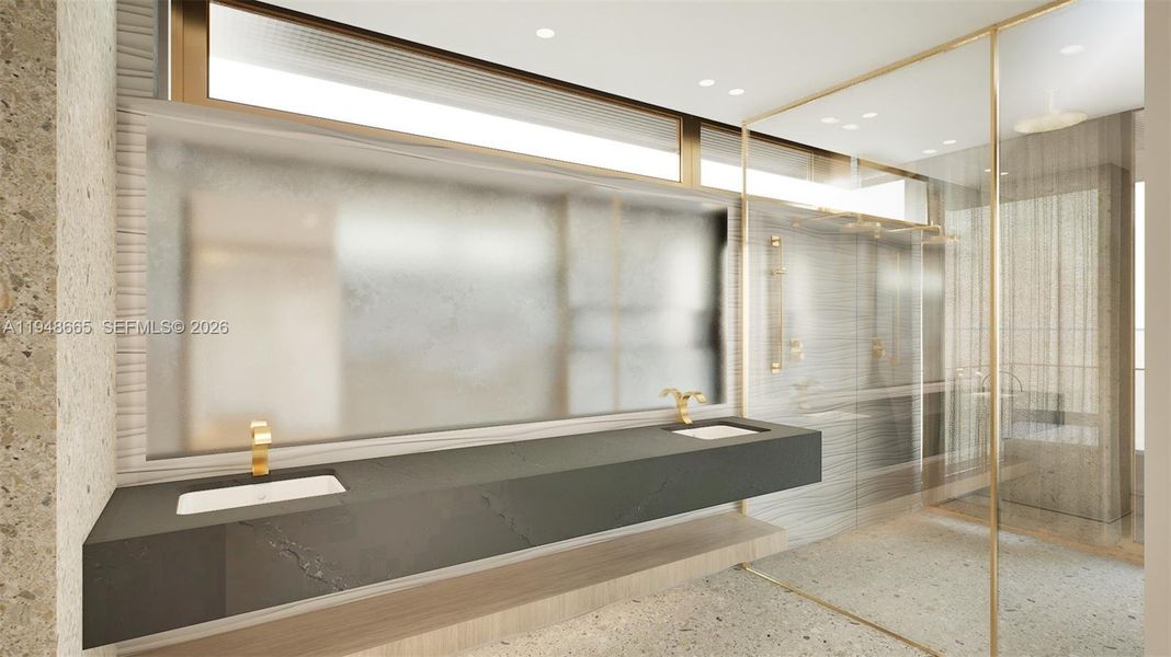 Furnished interior view inside a new home in , Miami Beach (Image 6).