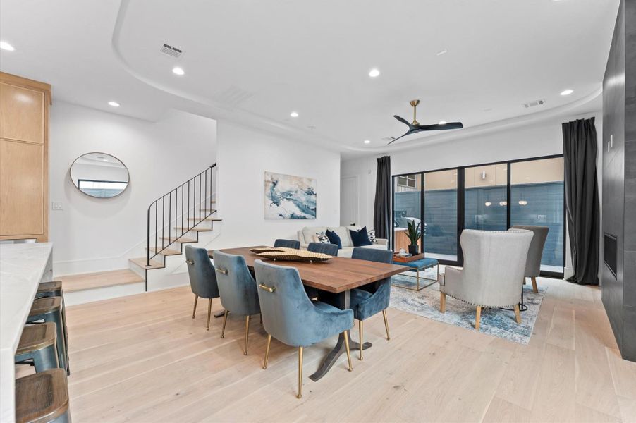 Beautiful Modern first floor lay out w/ living-dining-kitchen combo