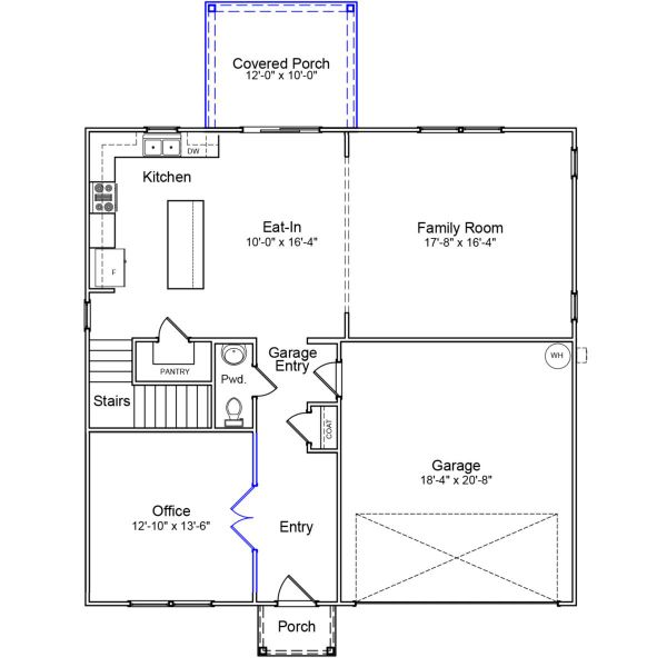 2D floor plan layout of this home in Radley Place, Chesnee, SC (Image 5).