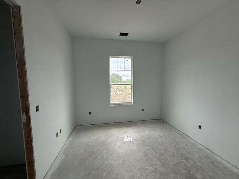 A well-proportioned room awaits custom finishes to personalize the space.