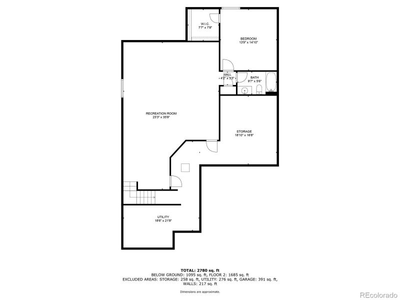 2D floor plan layout of this home in Murphy Creek, Aurora, CO (Image 3).