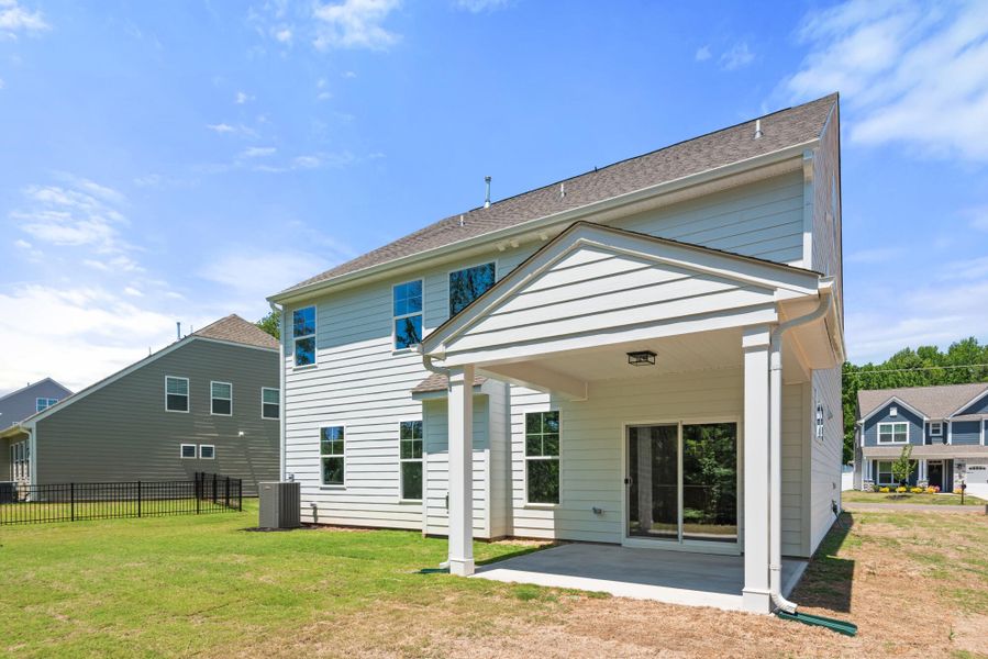 Exterior details and patio area of a home in Fiddler's Ridge, Advance (Image 25).