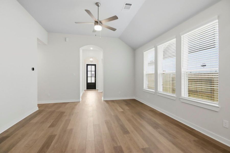 Tall ceilings make the family room feel spacious! Tall ceilings make the family room feel spacious!
