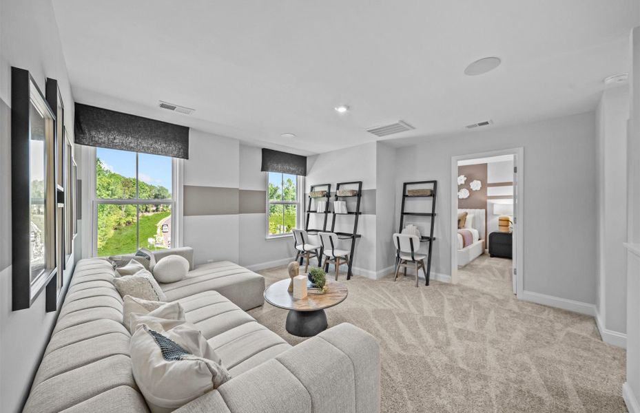 Representative furnished interior of a home built from the Tower by Pulte Homes in Bleckley Station, Ball Ground (Image 4).